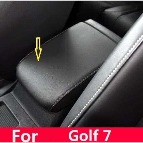 For Volkswagen Golf 7 (2014-2019 ) Customzied Microfibre Leather Center Armrest protect Cover car interior Direct installation
