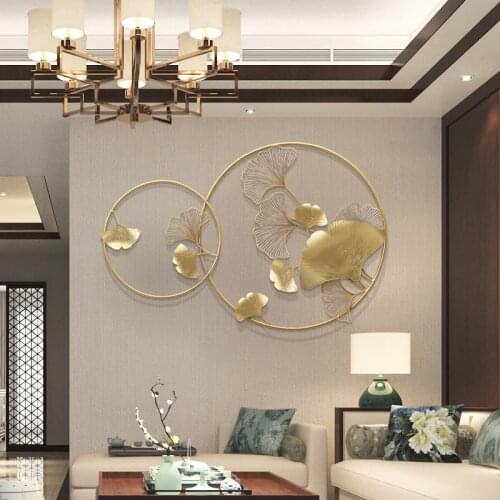 Chinese Style Decorative Wall Living Room Background Wall Decorations Creative Ornaments Modern Wrought Iron Wall Hangings