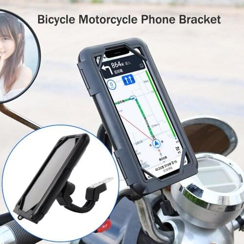 Bicycle Motorcycle Handlebar Holder Case Mount Waterproof Road Bike Phone Support Bag Touch Screen Bike Cycling Stand Pouch