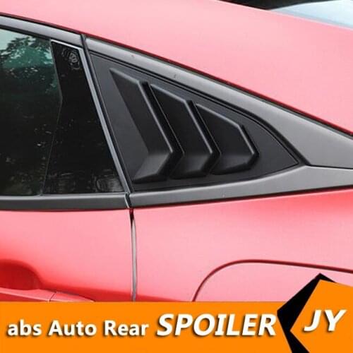 For HONDA CIVIC 2016-2018 Sedan ABS Rear Door Window shades Louver Frame Window Sill Molding Cover Sticker Trim