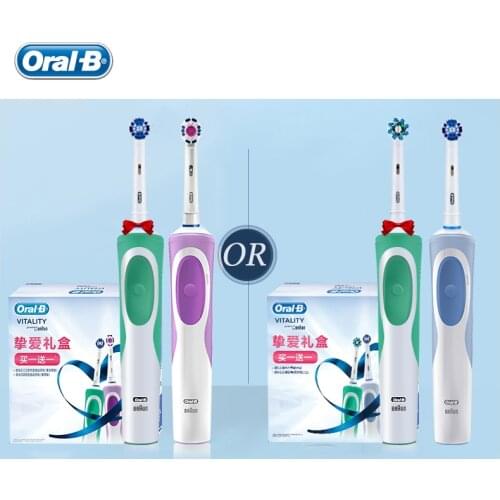 Oral B Electric Toothbrush D12 Vitality Deep Clean Teeth Whitening Safe Inductive Charging Waterproof Replacebale Brush Head