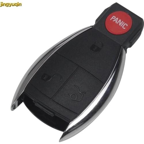 Jingyuqin for Mercedes Benz W210 AMG W204 C E S CLS CLK CLA SLK 4 Buttons Smart Remote Key Case Shell With Battery Holder