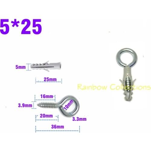 5*25 Round Hook Aircraft expansion bolt Plastic expansion sleeve Aircraft anchor Gypsum board hollow wall Expansion screw
