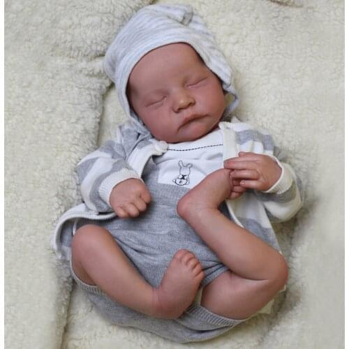 17 inch Bebe Reborn Doll Reborn Baby Doll Lifelike Newborn Levi Unfinished Vinyl Unfinished Doll Parts DIY Hollow Doll Kit
