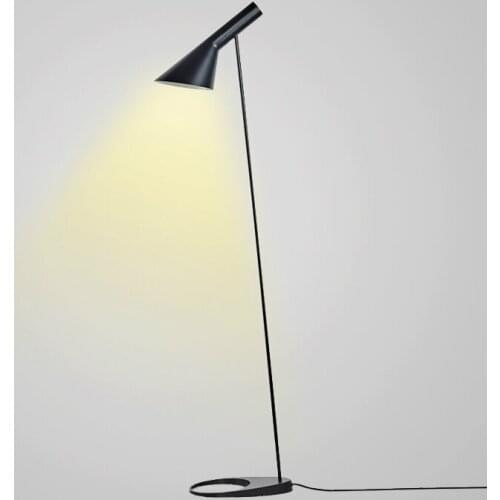 Nordic Simple AJ Baking Paint Iron Art Floor Lamp Living Room Study Book Light Bedroom Beside Lamp Industrial LED Home Decor