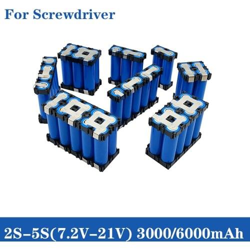 2021 new 2S 3S 5S battery pack custom 18650 battery welding 3000mAh / 6000mah battery pack 12.6V to 25.2v screw driver electrode