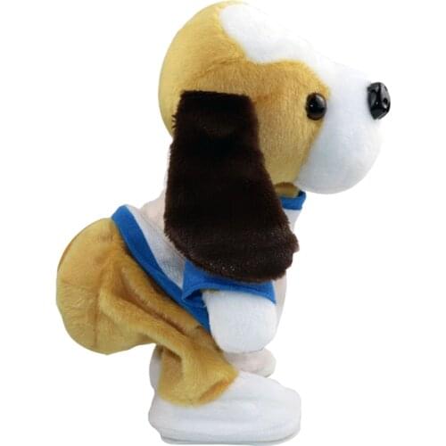 Novelty Electric Dog Plush Stuffed Dancing with Sound Dolls Educational Toys