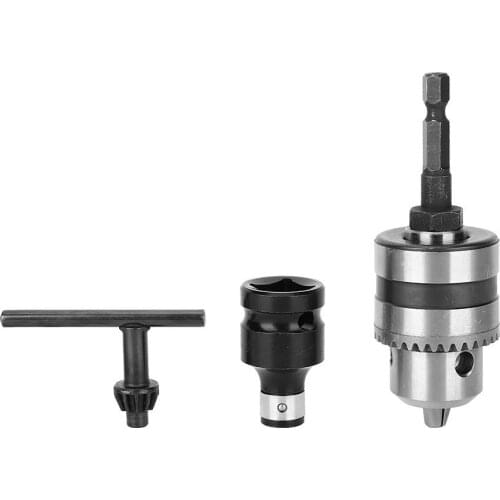 Drill Chuck 3/8 3/8-24UNF Thread 3/8 to 1/4 Connector for Power Tool Conversion Anti-Thrust Impact Wrench Convertion Drill Bit