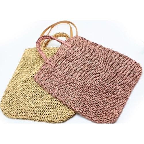 Weaving Hollow Paper straw bag shoulder bag female beach bag, girl fashion travel bag women casual tote