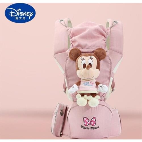 Disney Minnie Mickey Baby Carrier Newborn practical waist stool fashion multifunctional out portable waist stool backpack strap