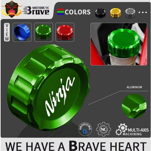 Brake Fluid Reservoir Rear Master Cylinder Tank Oil Cup Cover For kawasaki NINJA 400 / R 2011 - 2021 NINJA400 2020 2019 2018