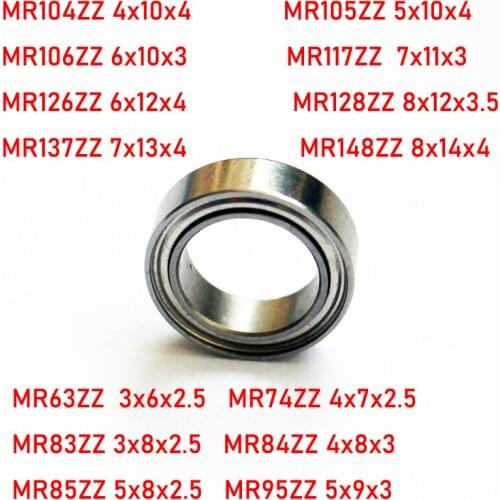 4PCS SMR104 SMR105 SMR106ZZ MR117ZZ SMR126ZZ SMR128 SMR137 SMR148 MR63 MR74 MR83 MR84 MR85 MR95 440 Stainless Steel Ball Bearing