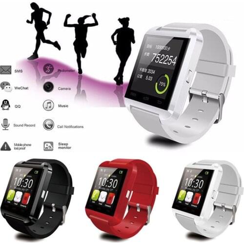 Timethinker U8 Bluetooth Smart Watch Reloj Smartwatch Sports Pedometer Android IOS Wristwatch SIM Call Remote Camera PK A1 DZ09