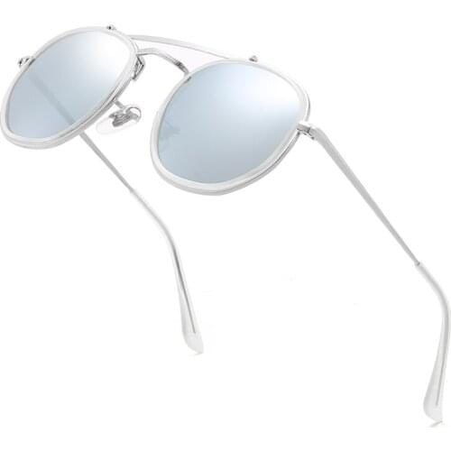 Classic Vintage Round Polarized Sunglasses Men Brand Designer Polaroid Sun Glasses Women Metal Frame Black Lens Eyewear Driving