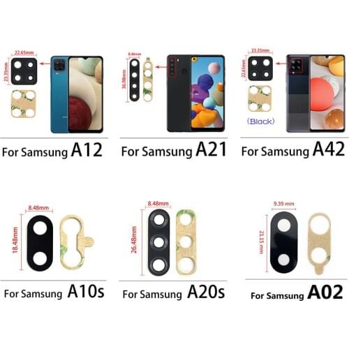 2PCS Rear Back Camera Glass Lens For Samsung A12 A21 A31S A42 A10s A20s A02 A02s Camera Glass With Glue Adhesive Sticker