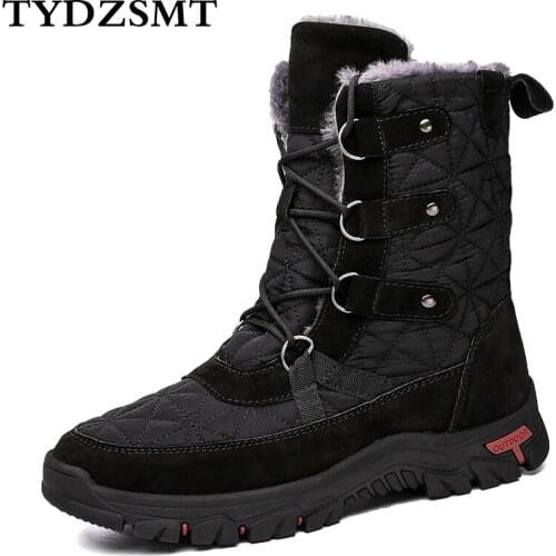 TYDZSMT Keep Warm Ankle Boots Shoes Women Winter Boots Comfort Casual Lace-Up Platform Boots Shoes Fashion Botas for Women