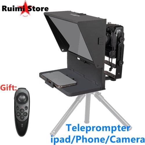 Q2 Teleprompter for iPad Tablet Phones Prompting Inscriber Interview Prompter Reader for Mobile DSLR Camera Live Recording