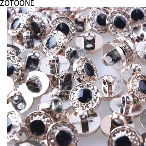 ZOTOONE 50PCS Beautiful White Black Metal Buttons for Coat Scrapbooking Sew Supplies for Garment DIY Clothing Accessories Crafts