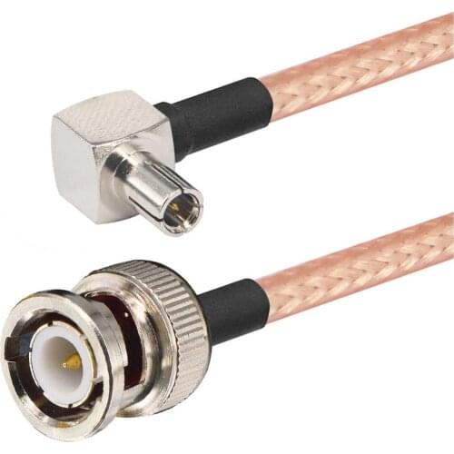 10 Pieces RF Cable Adapter BNC Male to TS9 Male Right Angle Coax Connector Pigtail RG316 Cable 15cm