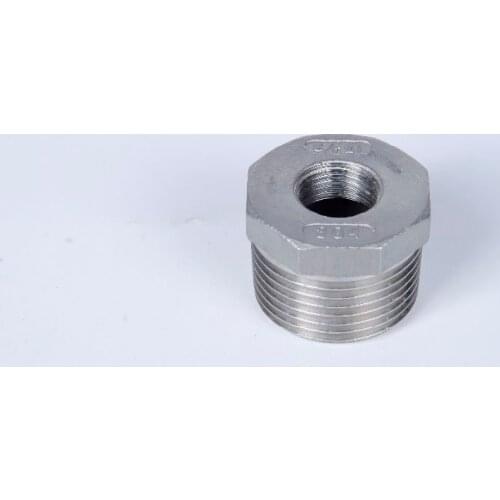 304 Stainless Steel Hex Bushing, 1/2" x 1/8", Male x Female BSPT Thread -Pipe Fitting