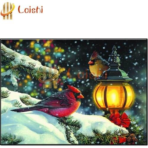 5D DIY Diamond Painting Snow scene and bird Full Square Round Drill Embroidery Cross Stitch 5D icon gift Home Decor mosaic