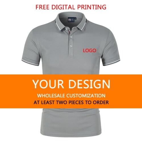 AOLIWEN brand men women Individual company logo customization solid color short sleeve casual activities team tour POLO shirt