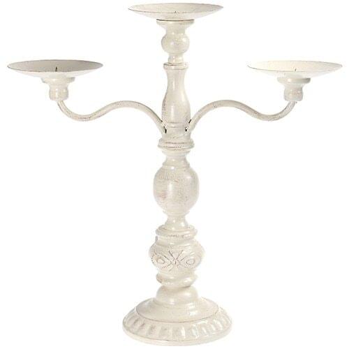 Biev 3 Pcs Metal Candle Holder Cream 43 X15X45 cm
