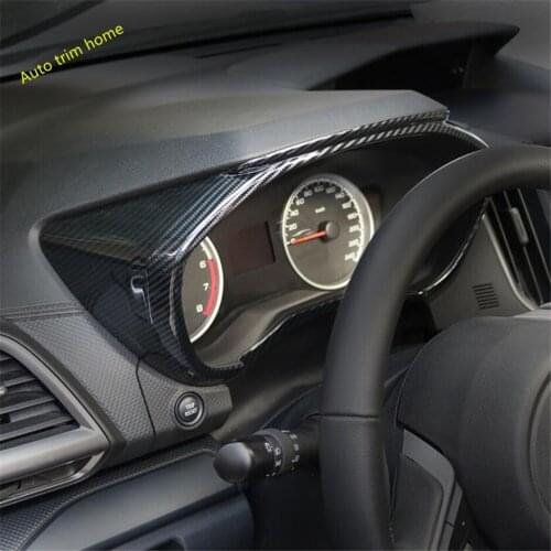 Center Console Dashboard Instrument Frame Cover Trim Fit For Subaru Forester 2019 2020 2021 Auto Accessories ABS Carbon Fiber