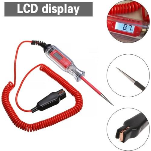 Digital Electric Circuit Tester with LCD Display Light Car Trailer Automotive Power Probe