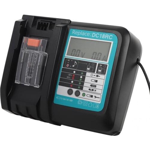 DC18RC Li-Ion Battery Charger with Screen for 14.4-18V BL1815 BL1415 BL1460