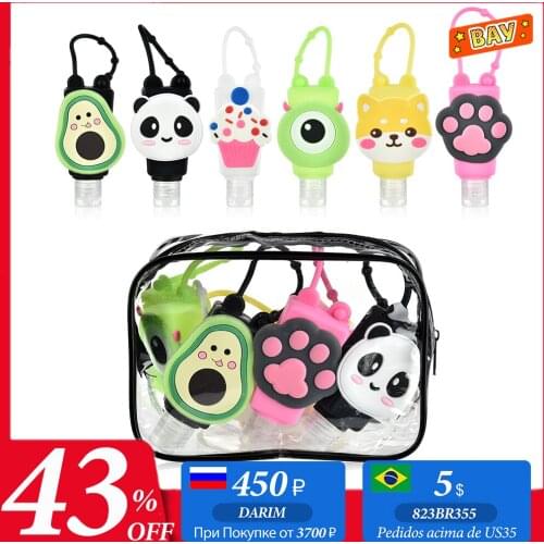 Kids Mini Hand Sanitizer Split Bottles School Portable Hand Gel Holder Split Bottles No Clean Detachable Cover Bottle
