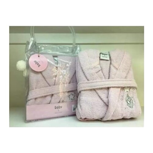 Karaca Home Elephant Pink 2-4 Age Girls Bathrobe
