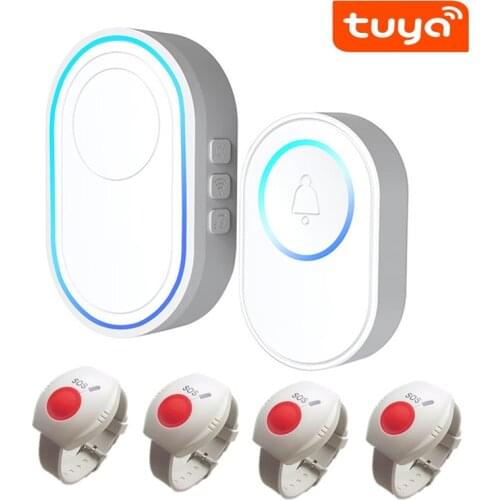 Tuya WiFi SOS Elderly Care Alarm System Emergency Panic Button Watch Bracelet