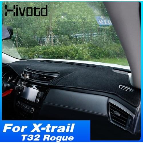 Hivotd Dashboard Mat Anti-slip Sun Shade Cover Carpet Interior Car Accessories For Nissan X-trail Xtrail T32 Rogue 2014-2021
