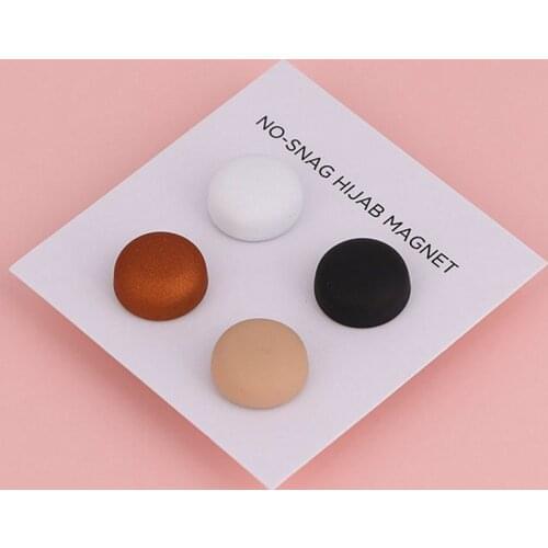 Strong Metal Plating Magnetic Hijab Clip Safe Hijab Brooch Luxury Accessory No Hole Pins Brooch Magnet for Muslim Scarf