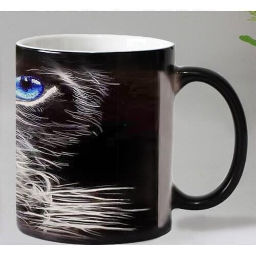 BlUE EYES BEAR Color Changing mugs Magic heat sensitive Coffee Mug cups ceramic tea cup best gift for Christmas