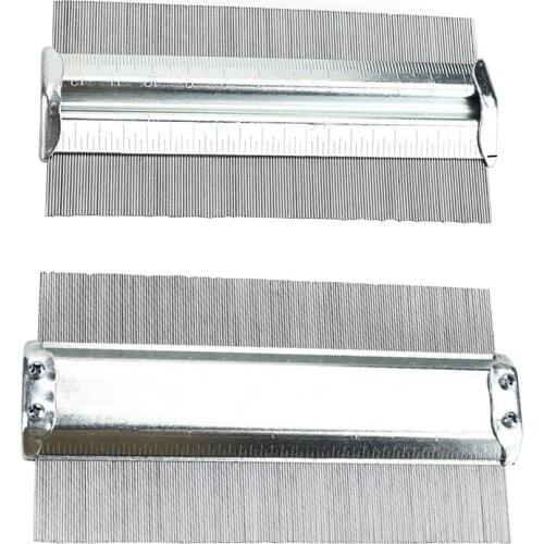 Multifunctional Metal Contour Profile Gauge Duplicator Template Profile Duplication Wood Measuring Ruler 5/6 inch