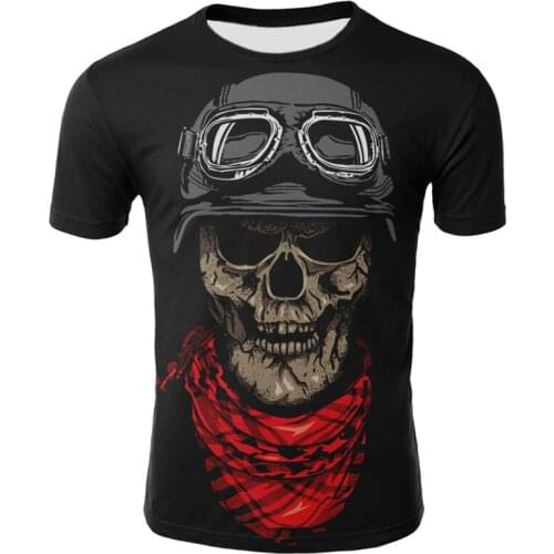 2021 3d Skull Printing Mens T-shirt Fashion Summer T-shirt Menbreathable Streetwear Splicing Printing T Shirt Men Size Xxs-6xl