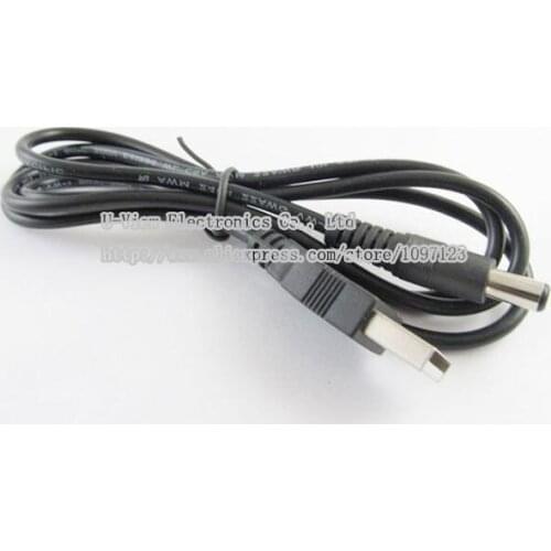 NCHTEK USB2.0 A Type Male to DC 5.5x2.1mm Power Plug Barrel Connector 5V Cable About 1M/Free Shipping/2PCS