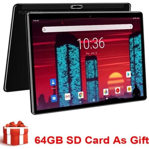 New 10 inch Tablet Pc Android 9.0 Google Play 3G WCDMA Tablets WiFi Bluetooth GPS 10 inch 2.5D Tempered Glass Tab+Free Shipping