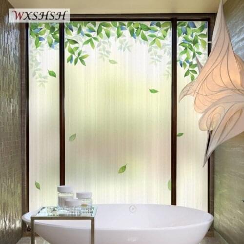 Custom Size Static Cling Glass Film Sunset Forest Nature Style Private Home Decorative Removable Reusable Frosted Stained Foil