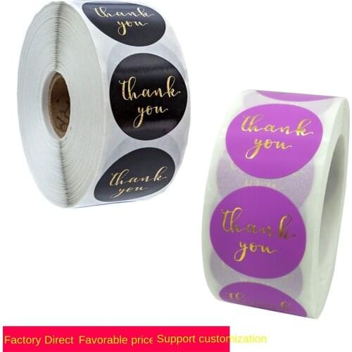 Package, dyeing, stamping, thank you for sticker, 1 inch