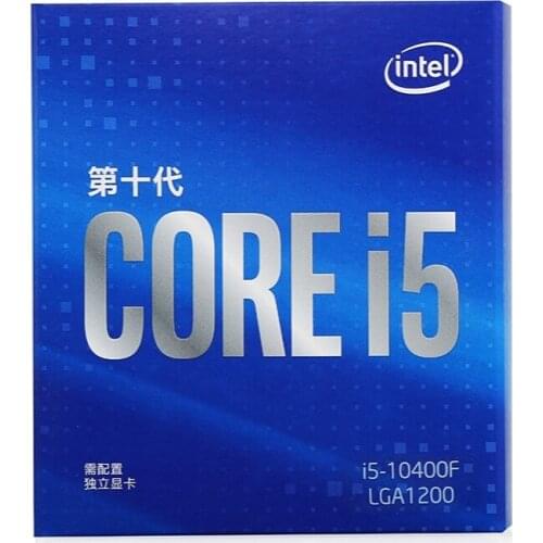 Intel Core i5 10400F CPU Processor 2.9GHz Six-Core 65W LGA 1200 new and with cooler