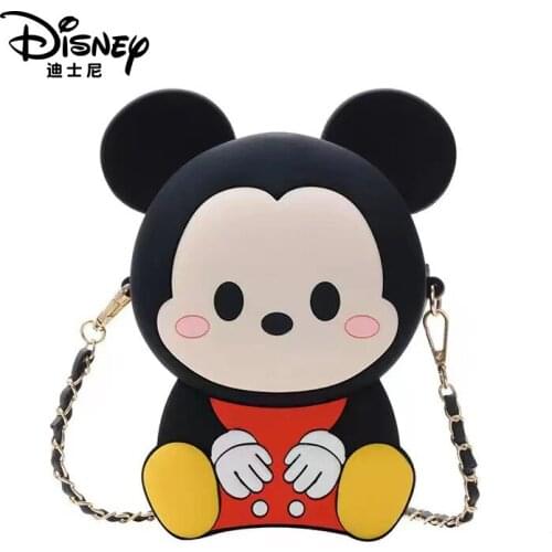 Disney Mickey Mouse Silica Gel Woman Handbag Cross Body Bag Lady Fanny Pack Girl Cartoon Pures Boy Shopping Hobos
