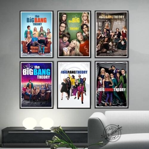 The Big Bang Theory TV Movie Poster HD Wall Art Canvas Painting Decoration Hotel Bar Cafe For Living Room Home Decor