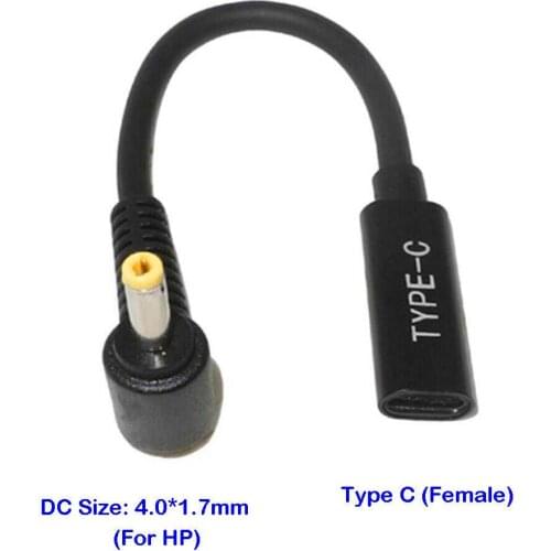USB-C female to 4.0*1.7mm for HP 65W laptop Converter Cable