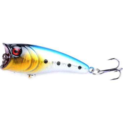 1PCS Popper Fishing Lure 5.7cm 7g High Quality Floathing Lure Hard Bait Plastic Fishing Tackle Crankbait Pesca