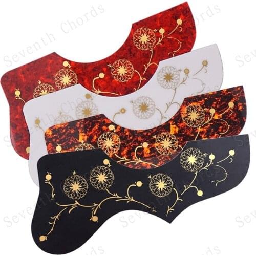 1 Pcs Gold Flower Pickguard Pick Guard Anti-Scratch Plate For Acoustic Guitar Accessories 4 Colors Choose