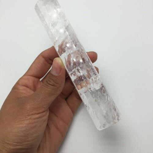 12 facets Natural clear quartz crystal gemstone wand meditation healing chakra rock quartz crystal stone column wand wholesale