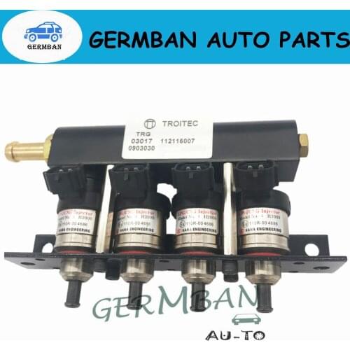 4PCS LPG LPG CNG Injector Injectors &Stand 110R-004686 FOR E8 H2000 67R010213 ECER 9D20 Hana Red H2001 type B 1.9 ohm H